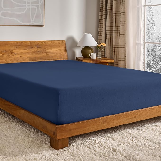 Bare Home 2 Fitted Bottom Sheets 100% Cotton Velvet Flannel by BareHome