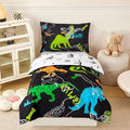 PERFEMET 4-Piece Boys Toddler Bedding Sets Cartoon Dinosaur Comforter Set by PERFEMET