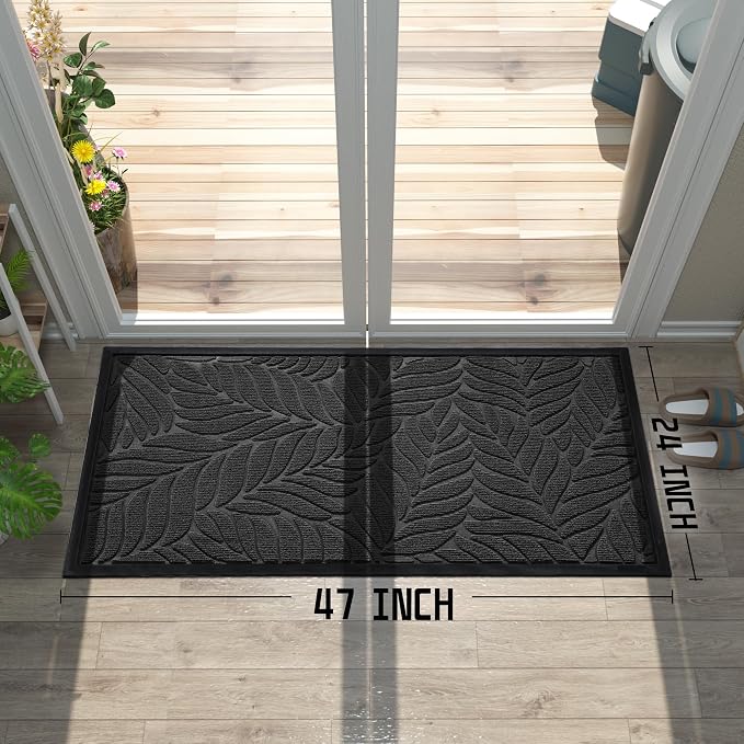Yimobra 47x24 Large Door Mat Outdoor Indoor, All-Season Waterproof Door Mat - Image 2