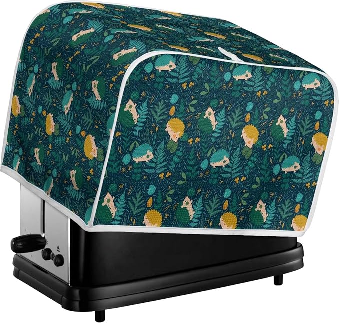 Flowers Hedgehog Printed 2 Slice Kitchen Machine Covers, Dustproof Toaster - Image 6