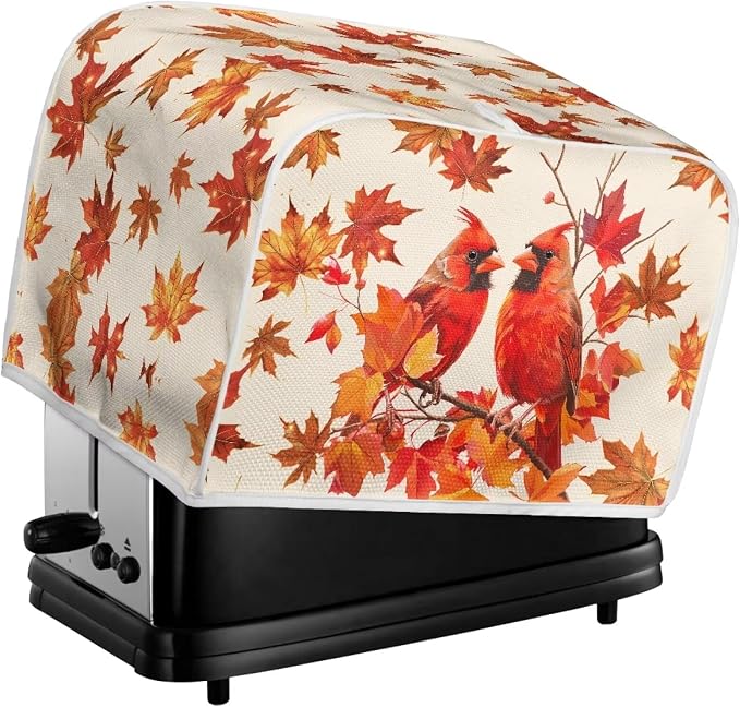 Cardinal Printed 4 Slice Kitchen Machine Covers, Maple Leaves Print Toaster - Image 5