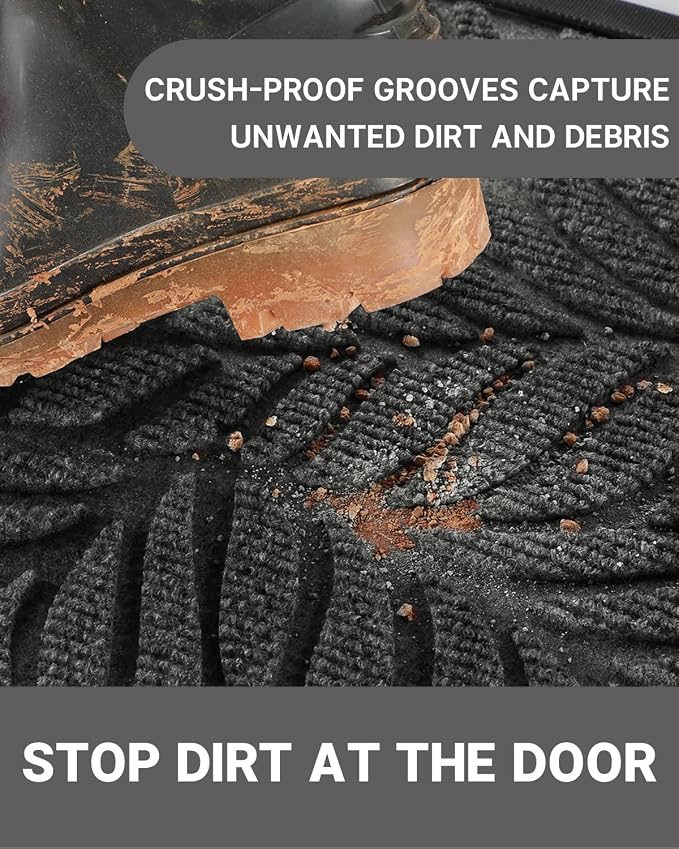 Yimobra Front Door Mat Outdoor Indoor, 29.5x17 All-Season Waterproof Door Mat - Image 3