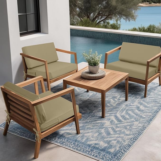 idee-home Outdoor Cushions for Patio Furniture, Outdoor Seat Cushion, - Image 4