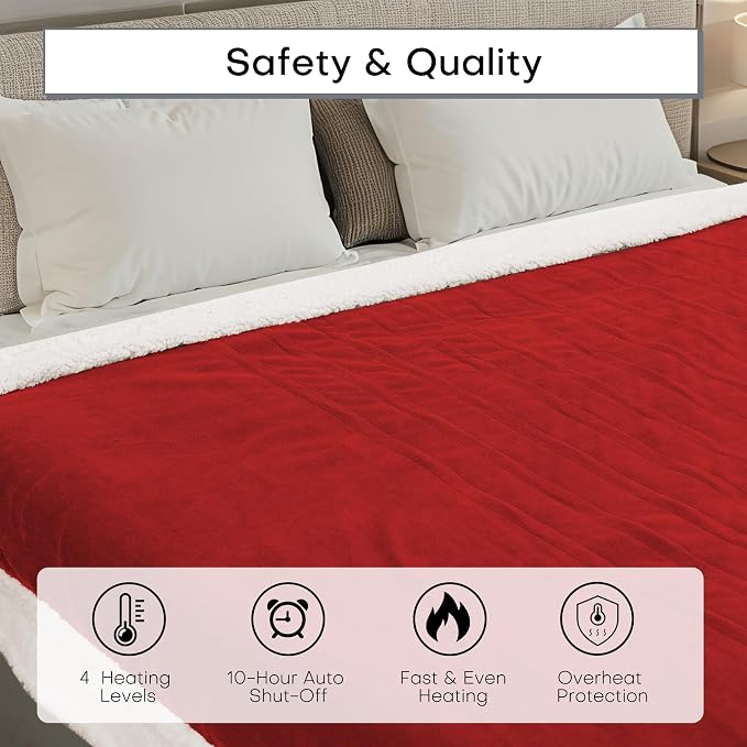 Electric Heated Blanket Full Size 72"x84" - Image 7