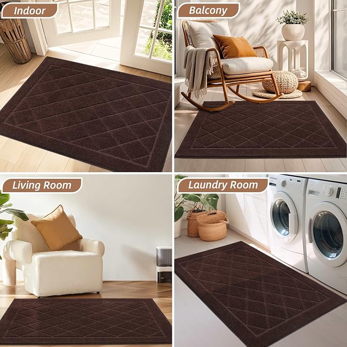 BEQHAUSE Dirt Trapper Door Mat 36" x 60", Doormat Non-Slip Entryway Rugs - Image 8