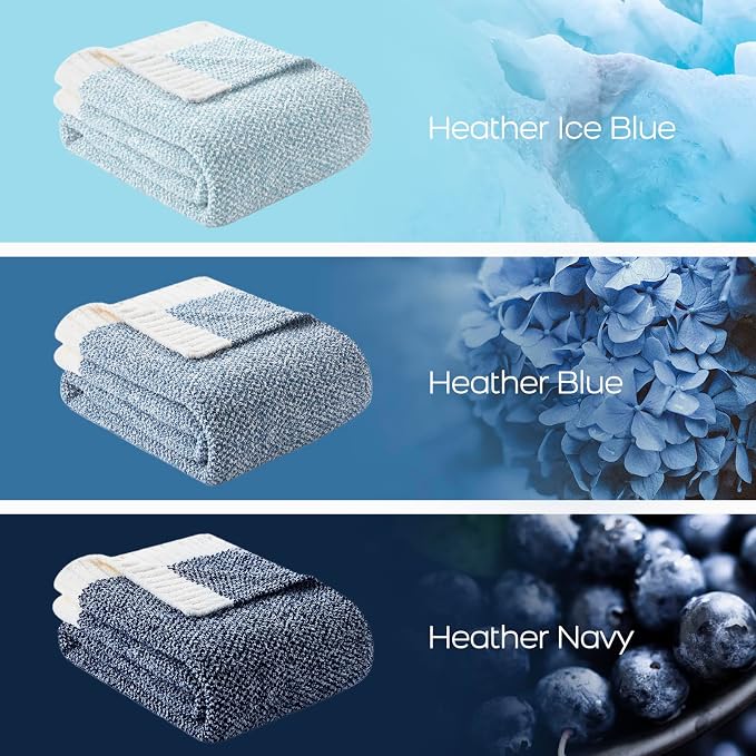 Snuggle Sac Heather Blue Throw Blanket - Image 5