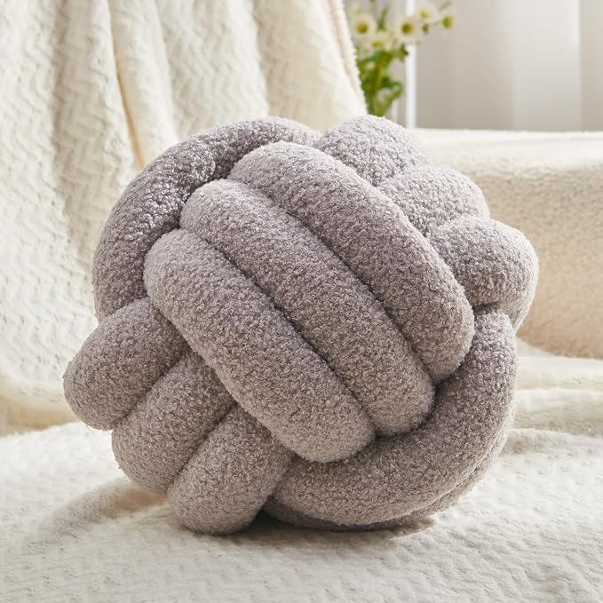 Petrella Knot Pillow Ball Round Throw Pillows Home Decor Cushion Decorative by Petrellatoy