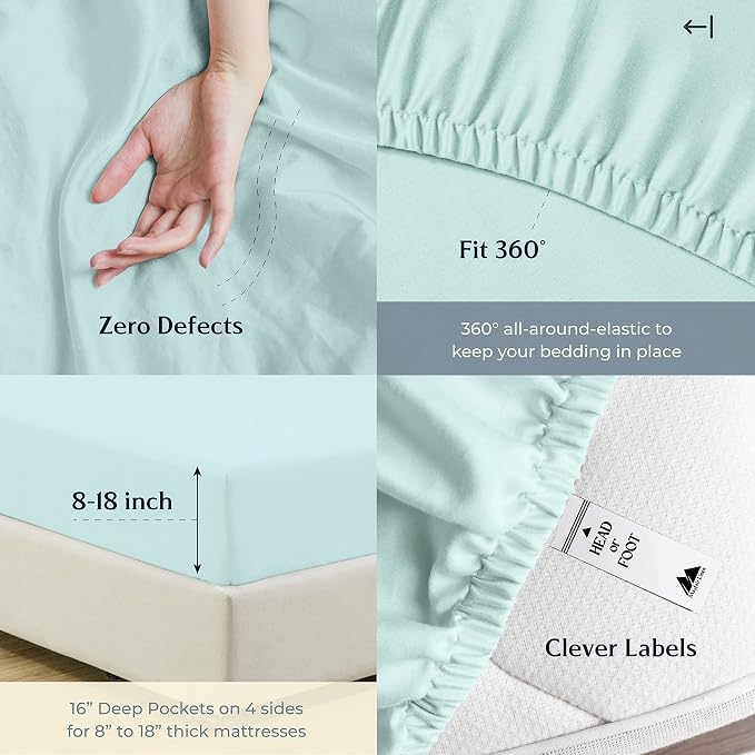 Mayfair Linen 500 Thread Count Twin XL Cotton Sheets - Image 6