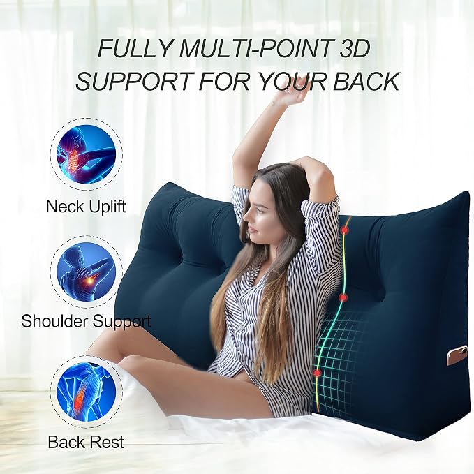 Wedge Headboard Pillow Dorm Room Reading Pillow Back Support - Image 8