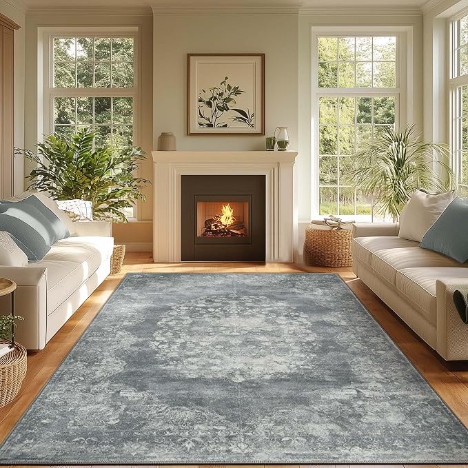 jinchan Washable Area Rug 8x10 for Living Room by JINCHAN