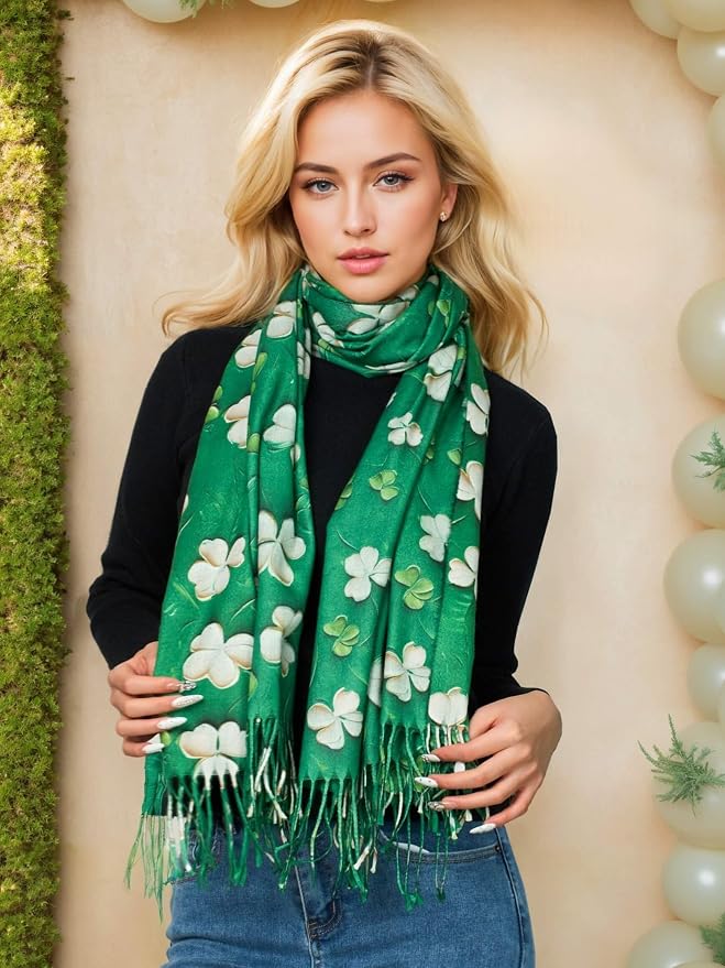 VENVSBEE Reversible Scarf Soft Large Shawl Wrap Blanket Double Sided Art Print - Image 2