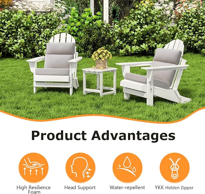 Sunbrella Outdoor Separate High Back Cushion Seat Pads, Rocking Chairs - Image 3