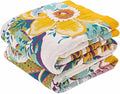 Farmhouse Throw Blanket, 100% Cotton Bohemian Vintage Quilt by KMBFWUHOME