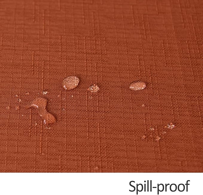 maxmill Rectangle Slubby Textured Tablecloth Waterproof Spillproof Wrinkle Free - Image 5
