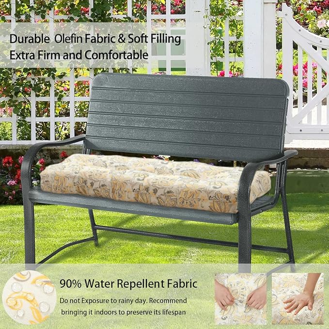 FUNHOME Outdoor Bench Cushion 45 x18 inch - Image 3