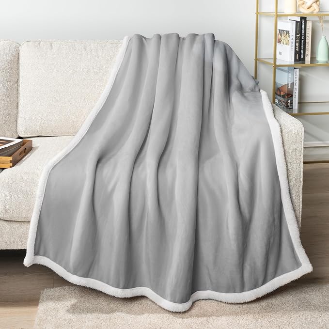 PAVILIA Sherpa Fleece Throw Blanket by PAVILIA