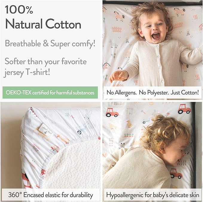 Joey + Joan Bassinet Fitted Sheets 19" x 32" - Image 3