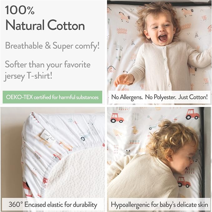 Bassinet Fitted Sheets for Delta Children and Simmons Kids Bassinet - Image 3