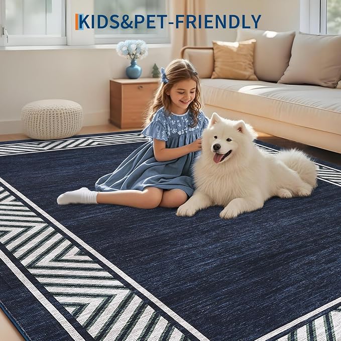 GarveeHome Modern Rugs for Living Room 8x10 Large Bordered Floor Mats - Image 7