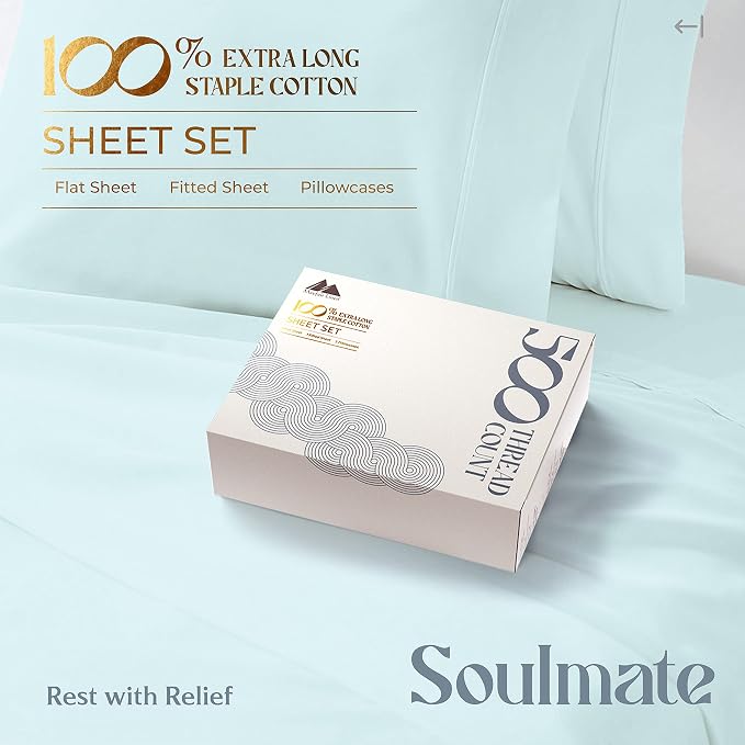 Mayfair Linen 500 Thread Count Full Cotton Sheets - Image 4