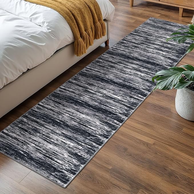 2x7 Modern Abstract Runner Rug for Hallways, Non-Shedding Washable Rug for - Image 2