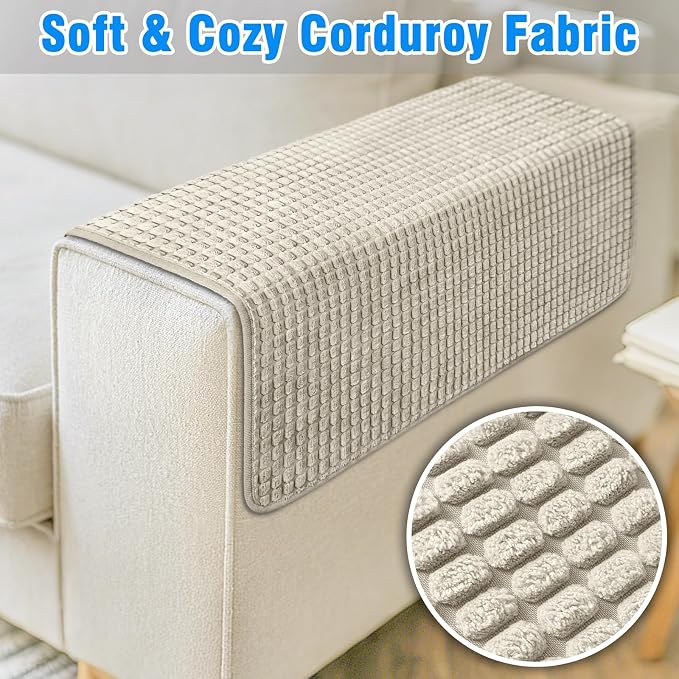 Couch Arm Covers, Sofa Arm Covers, Waterproof Armrest Cover - Image 4