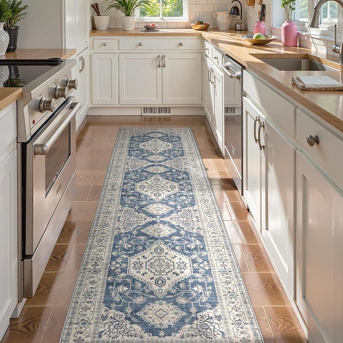 Lahome Oriental Hallway Runner Rug, 2.5x10 Washable Runner Ultra-Thin Hallway - Image 3