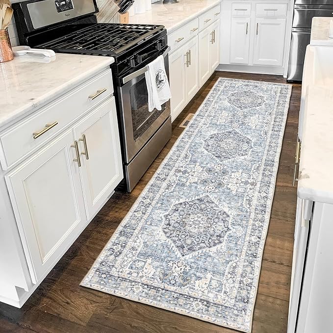 Runner Rug 2×8, Vintage Boho Rug, Ultra-Soft Low Pile, Non Slip, Stain - Image 2
