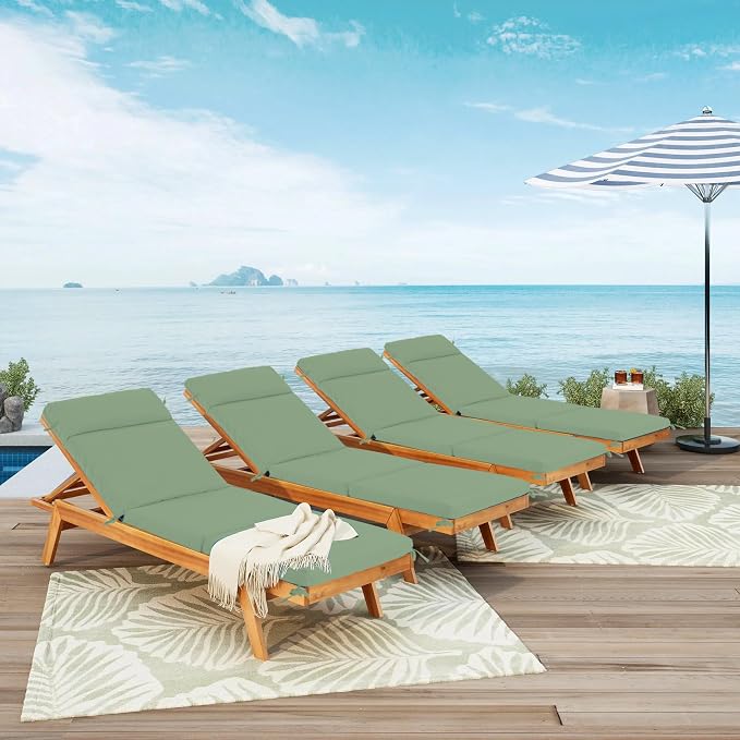 Chaise Lounge Cushion 72x21x3 Inch – Set of 2 Outdoor Lounge Chair Cushions - Image 8