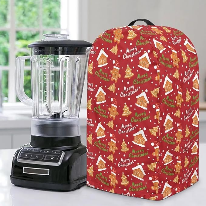 Christmas Gingerbread Blender Dust Cover Kitchen Appliance Oil-Proof Food by Unknown
