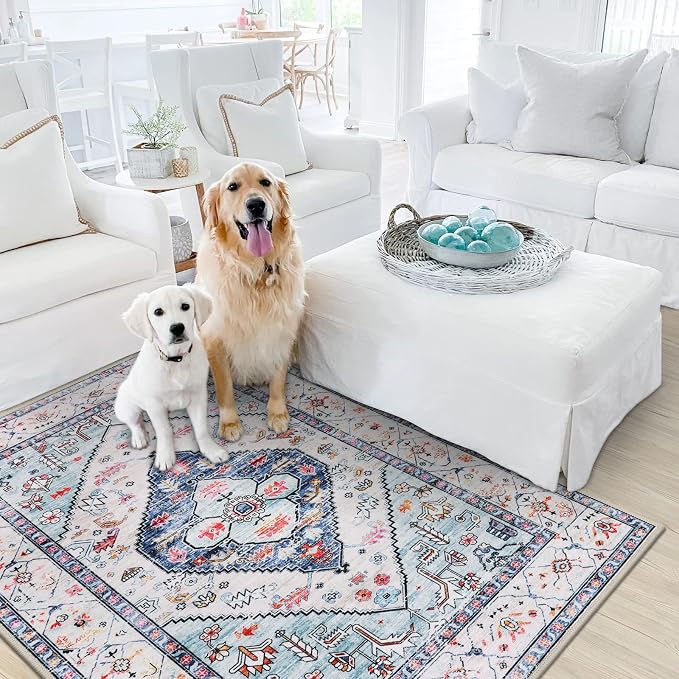 Lahome Boho Round Rug - 8Ft Washable Area Rug - Image 7