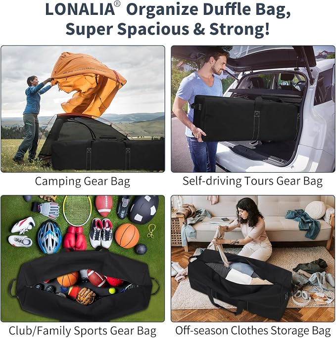 52 Inch Large Duffle Bag for Travel Camping - 180L Extra Large Heavy Duty - Image 2