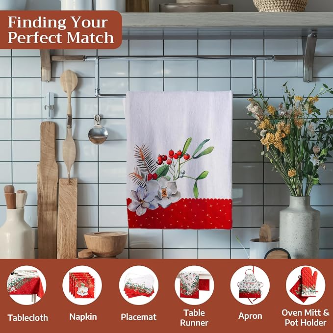 Maison d' Hermine Kitchen Towels Set of 3 100% Cotton 20" x 27.5" Reusable - Image 4