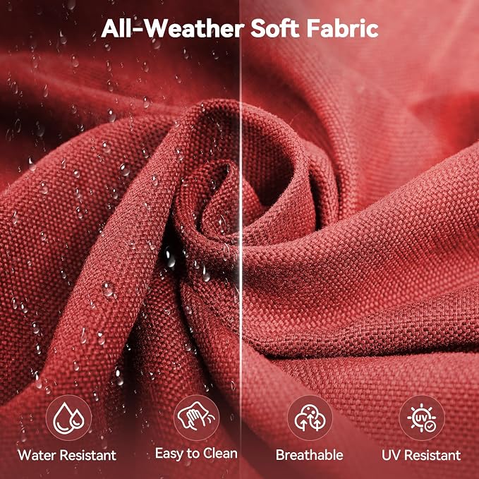 Luxury 6" Outdoor Cushions for Patio Furniture, Fade Resistant Couch Chair - Image 5