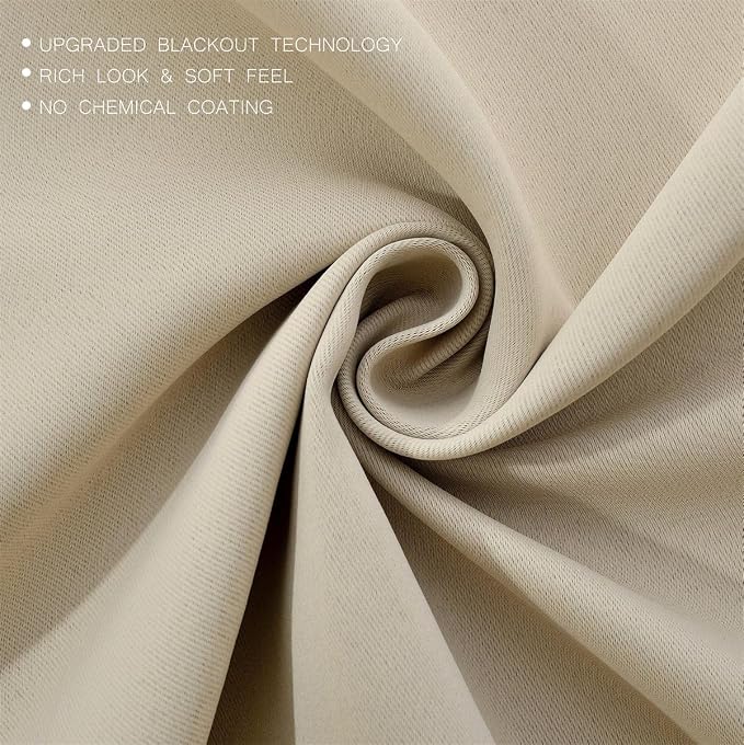 MIUCO Room Darkening Grommet Blackout Window Curtains - Image 4