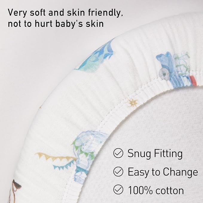 Muslin Bassinet Fitted Sheets, 2 Pack - Image 5