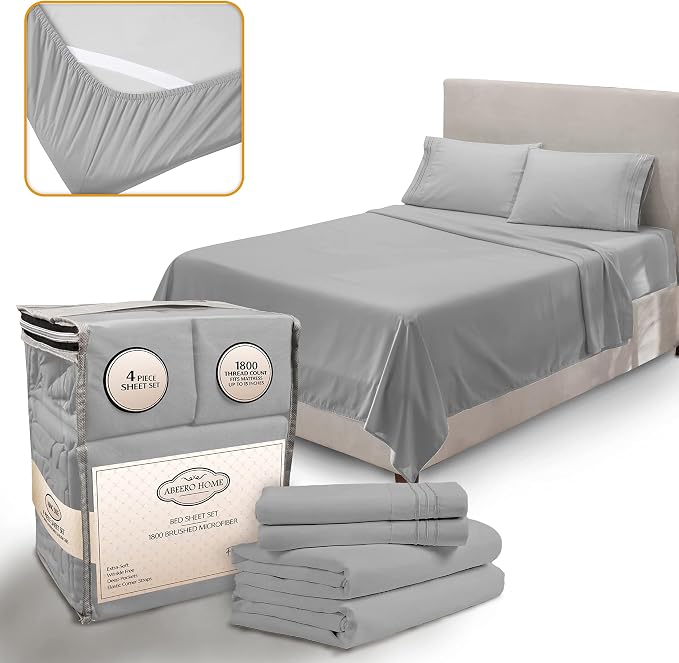Full Size Bed Sheets Cooling by AbeeroHome