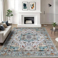 WILLSUN Washable Area Rugs, 6x9 Non-Slip Boho Large Area Rugs by Embracethewarmthofhome