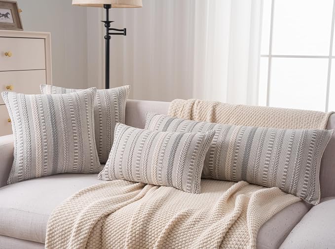 Boho Lumbar Pillow Covers 14x36 Long, Farmhouse Decorative Couch Pillow Cases - Image 6