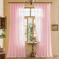 108 Inch Pink Pinch Pleat Curtains by MAIHER