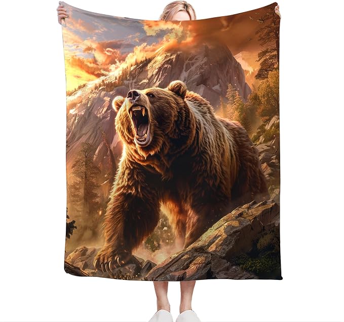 Bear Animal Throw Blanket - Image 3