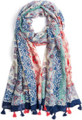 Scarf for Women Lightweight Soft Floral Leopard Printed Scarves Fall Winter by QIUTIMIY