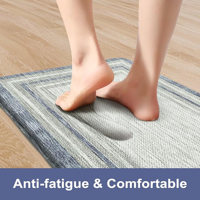 KIMODE Farmhouse Kitchen Runner Rug, 17.3" x 59" Anti Fatigue Kitchen Mats - Image 2