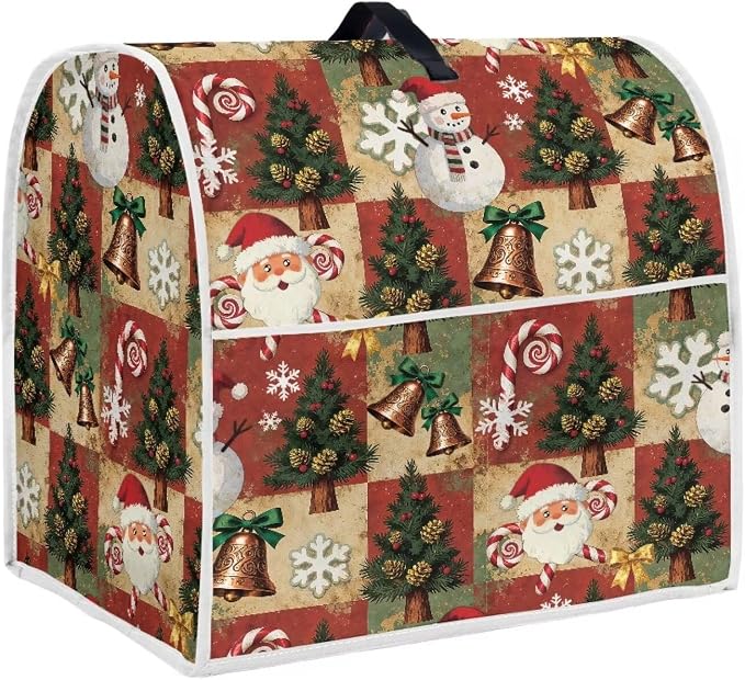 Christmas Stand Mixer Cover 6-8Qt Retro Mixer Cover Washable Anti-Stain by HUISEFOR