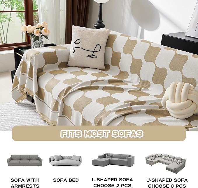 MEETSKY Oversized Sofa Cover Couch Cover - Image 3