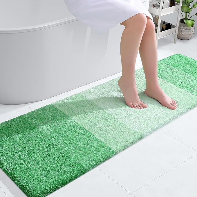 OLANLY Bathroom Runner Rugs 59x17, Extra Soft Absorbent Microfiber Bath Rugs by OLANLY