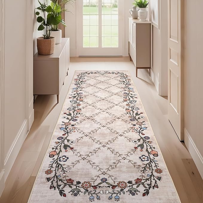 GarveeHome 2x6 Washable Floral Runner Rugs - Image 3