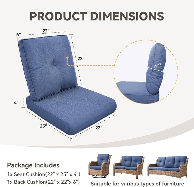 Outdoor Chair Cushions - Image 2