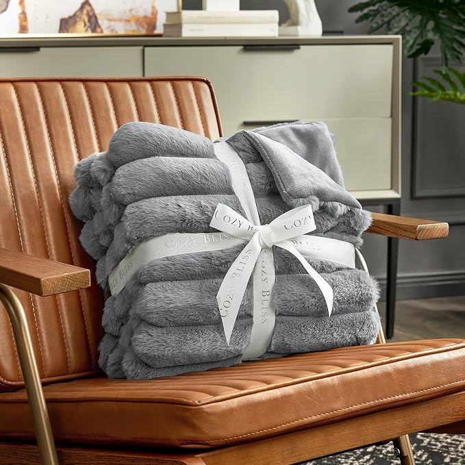 Cozy Bliss Faux Fur Throw Blanket - Image 3