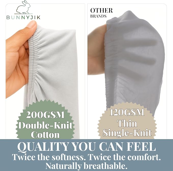 Newton Compatible Organic Bassinet Sheets, GOTS Certified Turkish Aegean Cotton - Image 4